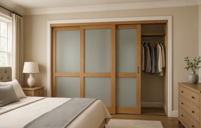 FROSTED GLASS CLOSET DOORS